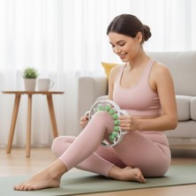 By Nevser® 12 Tekerlekli Ayarlanabilir Bacak,bel ve Kol Masaj Aleti – 360° Tam Daire Derin Doku Kas ve Lenfatik Masaj Silindiri