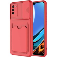 Zore Xiaomi Poco M3 Kılıf ​usgn Kartix Kapak-Kırmızı