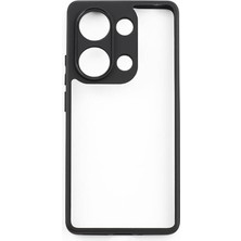 Zore Xiaomi Redmi Note 13 Pro 4g Kılıf Kamera Korumalı Şeffaf Arka Yüzey Usgn New Roll Kapak-Siyah