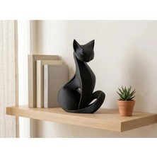 Oturan Kedi Dekor 17CM Pla