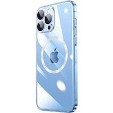 Zore Apple iPhone 14 Pro Kılıf Wireless Şarj Özellikli Sert Pc Usgn Riksos Magsafe Kapak-Renksiz