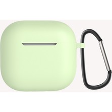 Zore Airpods 4 Uyumlu Usgn Standart Silikon Kılıf-Açık Yeşil