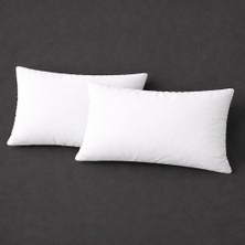 Faralya Life Tela Kumaş 2’li Dekoratif Beyaz Renk Kırlent Içi Dolgu Yastığı 40*60 500GR