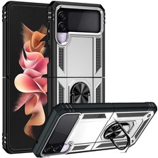 Zore Galaxy Z Flip 3 Kılıf Usgn Vega Kapak-Gri