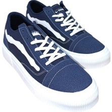 Noka Vespa Erkek Denim Keten Sneaker Ayakkabı Lacivert