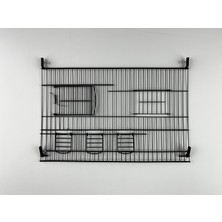 İstanbul Kafes Istanbul Kafes Kuş Kafesi Ön Teli – Muhabbet Kuşu, Kanarya, Sultan Papağanı ve Cennet Papağanı – 50 cm x 31,5 cm – Siyah Parlak Fırın Boyalı