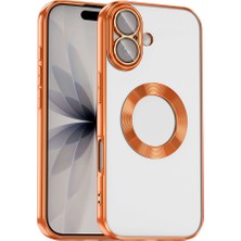 iPhone 17 Kılıf Kamera Korumalı Logo Gösteren Zore Omega Kapak - Turuncu