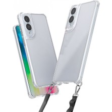 Zore Galaxy S25 Edge Kılıf Airbagli Takılabilir Askı Aparatlı Usgn Snap Silikon Kapak - Şeffaf