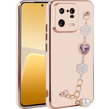 Zore Xiaomi Mi 13 Pro Kılıf El Tutamaçlı Kamera Korumalı Usgn Taka Silikon Kapak-Pembe