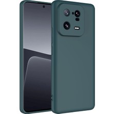 Zore Xiaomi Mi 13 Pro Kılıf Usgn Mara Laaakan Kapak-Koyu Yeşil