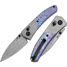 Kansept Dako | Çapraz Kilitli | Titanyum ve Timascus Saplı | Damascus Çelik Çakı | K1101V4
