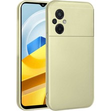 Zore Xiaomi Poco M5 Kılıf Usgn Premier Silikon Kapak-Gold
