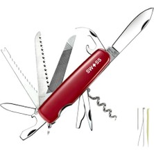 Swiss Swıss A01.12.1 Fonksiyonlu Orijinal Isviçre Çakısı Paslanmaz Çelik Kamp Outdoor Günlük Kullanım