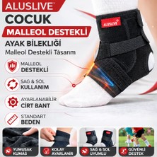 Aluslive Çocuk Malleol Destekli Ayak Bilekliği Sağ ve Sol Kullanılabilir Standart Beden