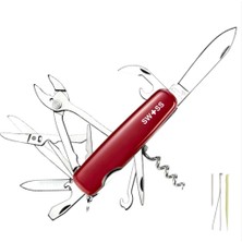 Swiss Swıss A01.11.1 Fonksiyonlu Orijinal Isviçre Çakısı Paslanmaz Çelik Kamp Outdoor Günlük Kullanım