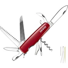 Swiss Swıss A01.11.2 Fonksiyonlu Orijinal Isviçre Çakısı Paslanmaz Çelik Kamp Outdoor Günlük Kullanım