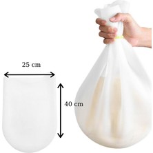 By Nevser® Büyük  Hamur Torbası  Silikon Şeffaf Hamur Yoğurma Torbası Ekmek Makarna Mantı  Hamuru Kolay