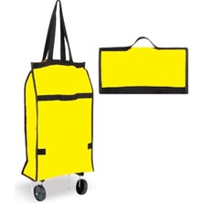 By Nevser® Katlanabilir Tekerlekli Market Çantası,çok Amaçlı Pazar Arabası,portatif Alışveriş Bez Torbası