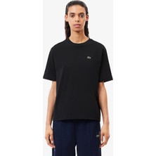 Luvion Lacoste Kadın Regular Fit Bisiklet Yaka T-Shirt