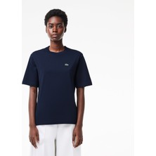 Luvion Lacoste Kadın Regular Fit Bisiklet Yaka T-Shirt