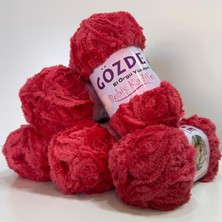 DMR Tuhafiye Gözde Polar Kürk El Örgü Ipi  500 gr Kırmızı