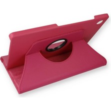 Najmaddin Samsung Galaxy X200 Tab A8 10.5 Kılıf 360 Tablet Deri Kılıf - Pembe