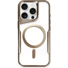 Najmaddin Iphone 14 Pro Max Kılıf Boyi Magsafe Silikon Kapak - Kahverengi