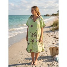 Trend Nexus 3 Katlı Müslin Jakarlı Pamukkumaş Oversize Yetişkin Panço