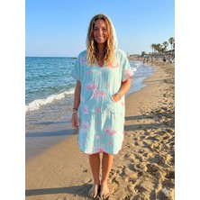 Trend Nexus 3 Katlı Müslin Jakarlı Pamukkumaş Oversize Yetişkin Panço