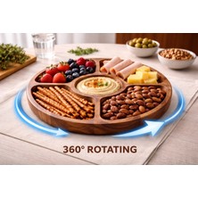 Akasya 5 Bölmeli 30 cm Dönerli Sunum Tabağı