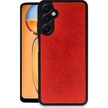 Najmaddin Samsung Galaxy A25 5g Kılıf Aras Deri Kapak - Kırmızı