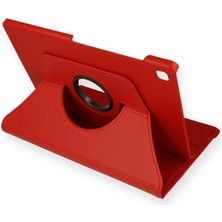 Najmaddin Samsung Galaxy P610 Tab S6 Lite 10.4 Kılıf 360 Tablet Deri Kılıf - Kırmızı