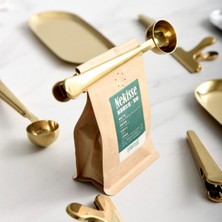 By Nevser® Mandallı Kahve Ölçü Kaşığı Gold Çok Fonksiyonlu Paslanmaz Çelik Kaşık