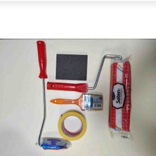 Boya Yardımcı Set Saten Rulo 25-3 Nolu Kestirme- Mini Rulo -Zimpara-Maskeleme Bandi