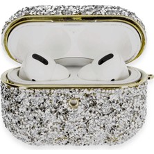 Najmaddin Airpods Pro 2 (2.nesil) Luz Taşlı Kılıf - Mavi