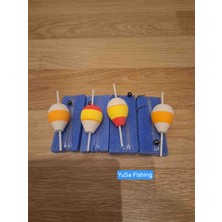 (4 Adet ) Şamandıralı Iğneli Takım Kıstırma Kurşun - 5 Metre Beden