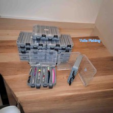 Çift Taraflı 12 Gözlü Rapala Kutusu – Şeffaf Sert Plastik Olta Yem Kutusu Balıkçı Malzeme Kutu