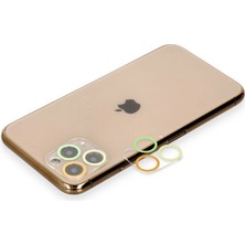 Najmaddin Iphone 11 Pro Max Renkli Kamera Lens Koruma Cam - Sarı-Turuncu