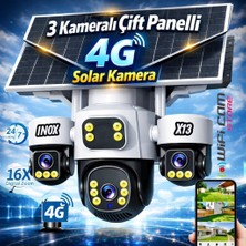 Wificam Inox X13 3 Kameralı 4g Solar Kamera Aov Yazlım 7/24 Kayıt