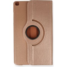 Najmaddin Samsung Galaxy Tab A9 Plus Kılıf 360 Tablet Deri Kılıf - Rose Gold