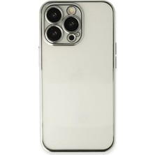 Najmaddin Iphone 13 Pro Kılıf Razer Lensli Silikon - Gümüş