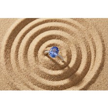 Cosmos | 925 Ayar Gümüş Oval Kesim Ihtişamlı Tektaş Yüzük