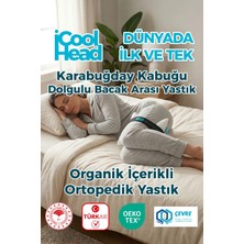 iCool Head Ortopedik Bacak Arası ve Diz Arası Yastık – Doğal Karabuğday Kabuğu Dolgulu - Sertliği Ayarlanabilir - Açıklamayı Okuyunuz!