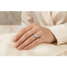 Soul | 925 Ayar Gümüş Kalp Kesim Çift Halo (Double Halo) Tektaş Yüzük