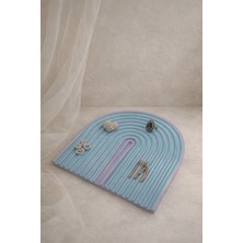 Atiye Studio Arch Rainbow Takı Organizer Tepsisi | El Boyama Mint Lila Dekoratif Takı & Aksesuar Tepsisi
