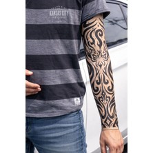 MiraLive Giyilebilir Kol Dövmesi Çorap Dövme 3D Baskılı Kol Bacak Dövme 2 Adet Model 11 (4887)