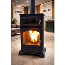 Emsa Soba Eco Serisi Pelet ve Odun Yakabilien Lüks Soba Düşük Yakıt Tüketimli Pelet Sobası