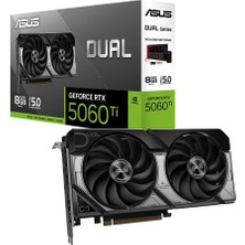 MK Beykoz Asus Geforce Rtx 5060 Ti Dual 8g 8gb Gddr7 128 Bit Dlss 4 DUAL-RTX5060TI-8G Ekran Kartı