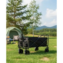 MiraLive Katlanabilir Taşınabilir Kamp Arabası Plaj Bahçe ve Eşya Taşıma Vagonu