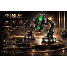 Almanara Project 360° Döner Başlıklı Güçlü Vakumlu Araç Telefon Tutucu Ayarlanabilir Kol Universal Telefon Standı